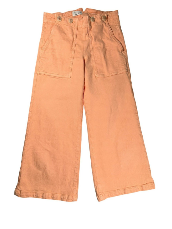 Pilcro Pants - Pilcro Anthropologie The Kit High Rise Crop Wide Leg Pants 26 Coral Casual Peach